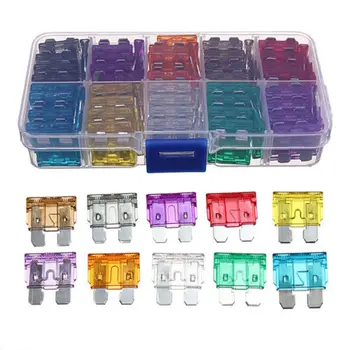 

100Pcs/Box Auto Car Mini Blade Type Fuse Assortment Kit Set For Boat Motorcycle
