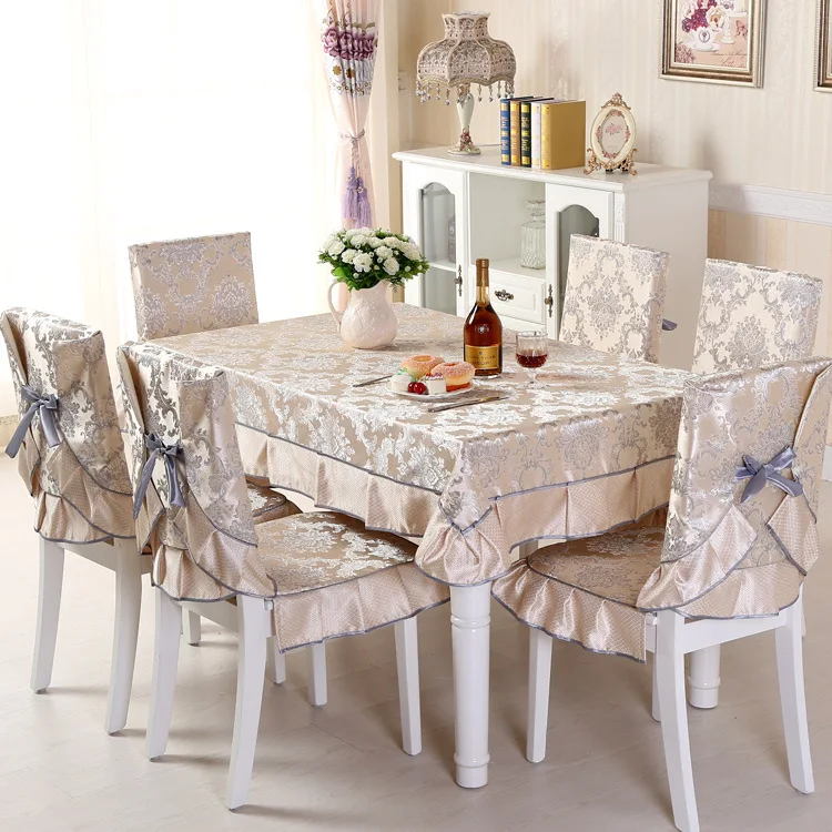 European style Floral jacquard tablecloth set suit 130*180cm table