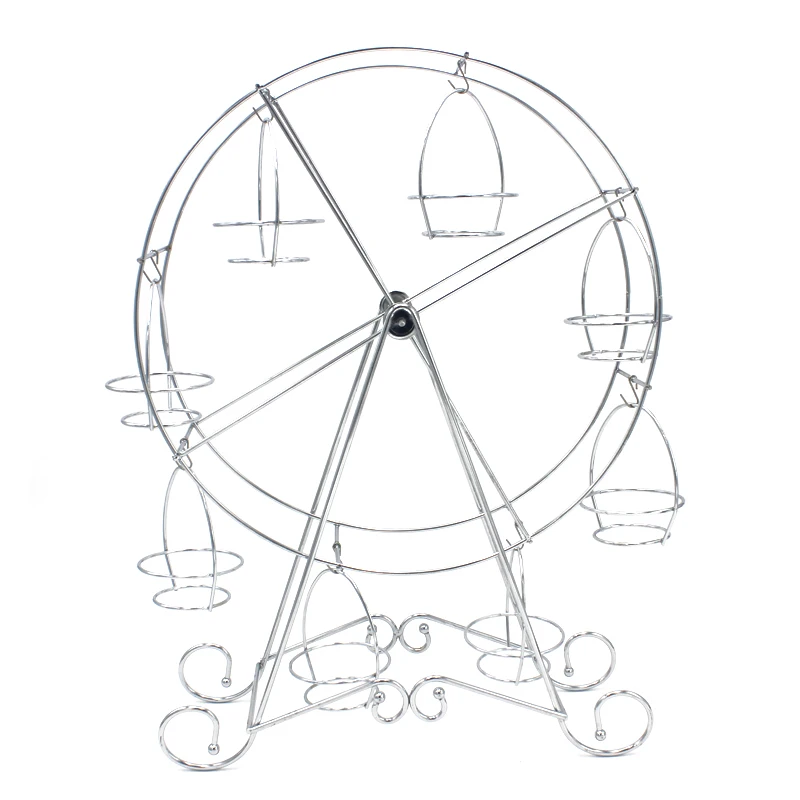 8 чашек железное колесо обозрения подставка для торта свадьба кекс вращающаяся