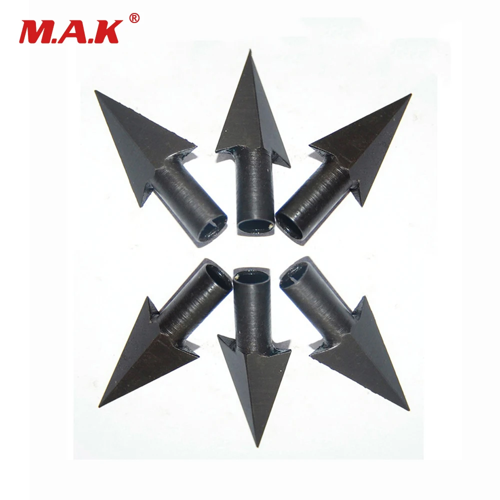 

6/12/24 pcs Arrowhead 150 Grain Heads Bow and Arrow Point Archery Steel Blade Arrowhead for Wooden Arrow Hunting Arrow