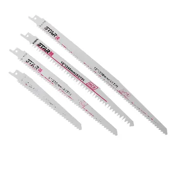 

4Pcs High Carbon Steel 150/200/225/300mm Reciprocating Sharp Saw Blades Set Effective Flexible For Cutting Wood Woodworking