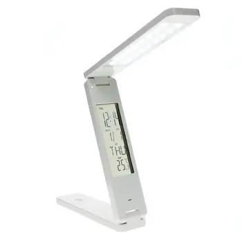 

Eye Protection Dimmable Mini Portable LED Light With Calendar Alarm Colck Folding LED Table Desk Lamp