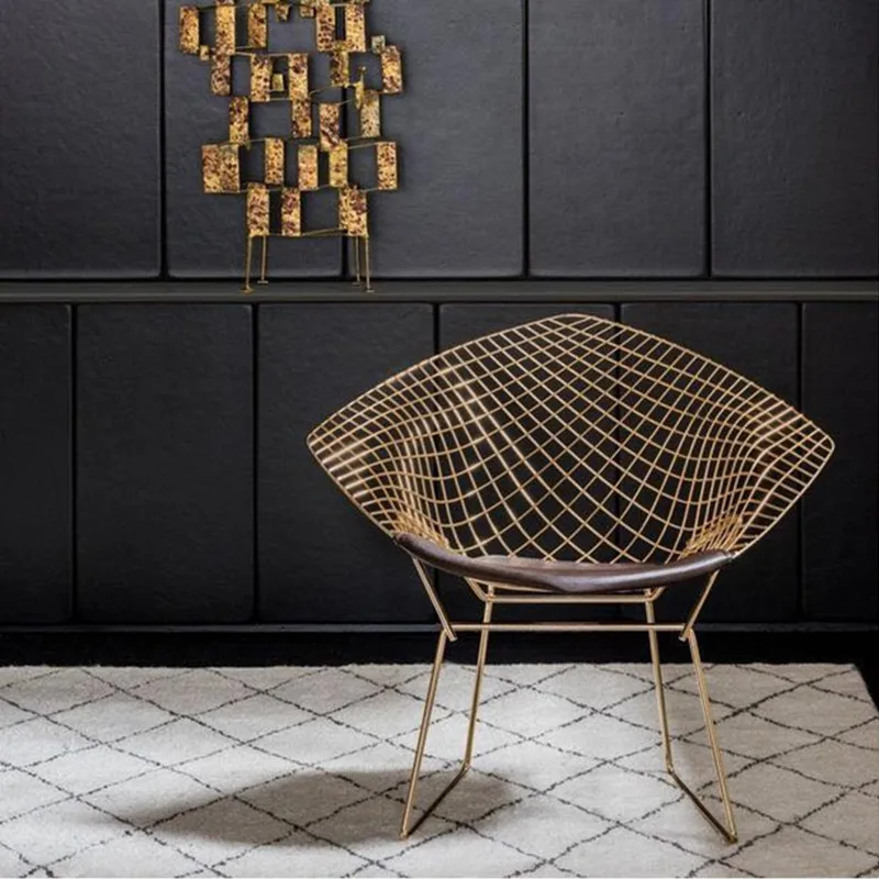 

Nordic Iron Creative Hollow Coffee Leisure Chair Simple Art Metal Back Fashion Negotiation Restaurant Applicable Dining Chair