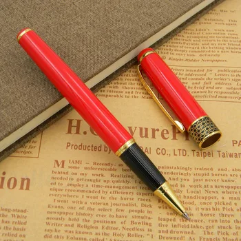 

baoer red or black golden Trim Classic style Metal Rollerball pen