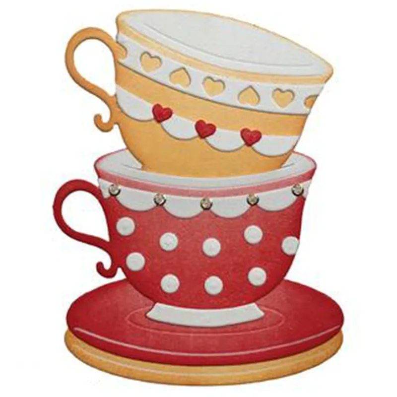 

GJCrafts Teacup Dies Metal Cutting Dies New 2019 for Card Making Scrapbooking Making Embossing Cut Stencil Craft Frame Dies