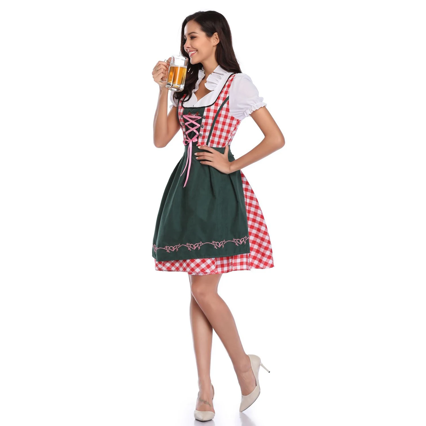 UTMEON размера плюс S XXL сексуальный костюм горничной Wench Bavarian нарядное платье Dirndl