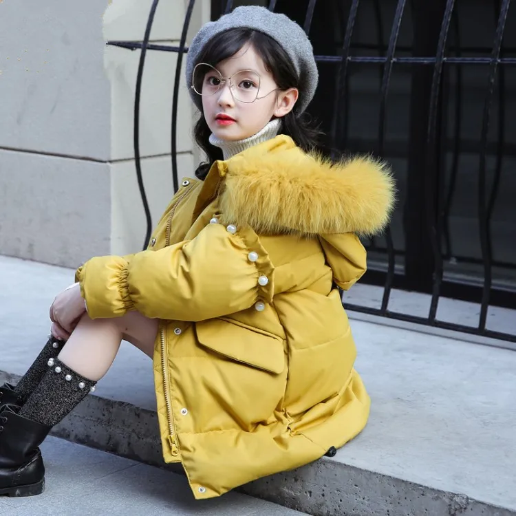 Girls Cotton Down Jackets 2018 Long Winter Thicken Big Girl Children Down Coat Outerwear Overcoat Parkas Hooded Fashion Kid Tops Girls Cotton Down Jackets 2018 Long Winter Thicken Big Girl Children Down Coat Outerwear Overcoat Parkas Hooded Fashion Kid Tops
