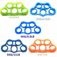 Silicone Finger Trainer Resistance Bands Finger Gripping Exerciser Strength Wrist Hand Grip Extensor Exerciser Trainer Ring