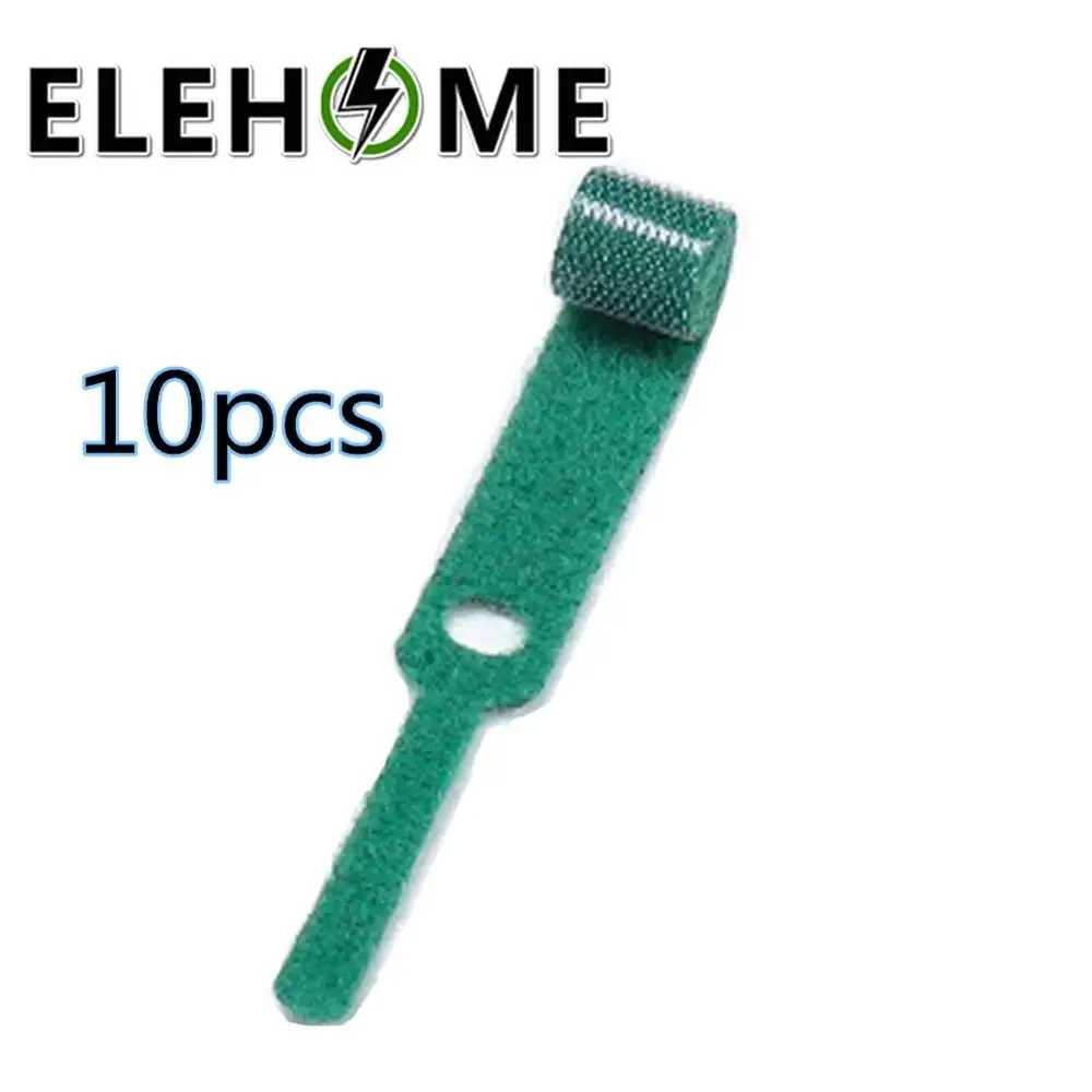 10*100 мм нейлоновые Многоразовые Кабельные стяжки с отверстиями для ушей задняя кабельная стяжка нейлоновая застежка-липучка управление XF30 - Цвет: 10pcs green