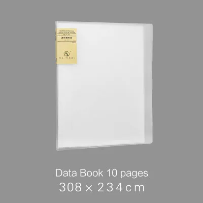 Muji стиль A4 простой файл мешок 100 страниц данных книга большой емкости папки файла канцелярские принадлежности - Цвет: T 10 pages