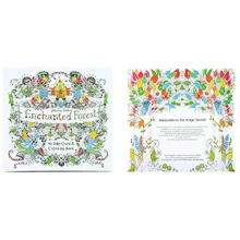 1 Pcs 24 Pages Enchanted Forest English Version Relieve Stress Coloring Book For Children Funny Kill