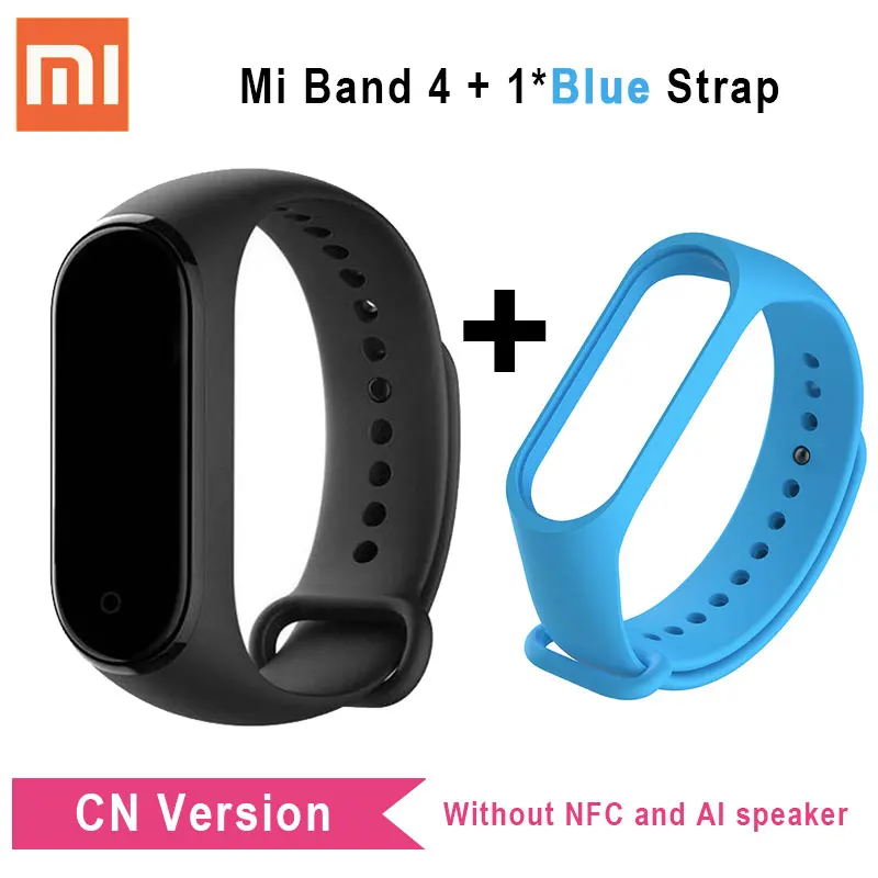 Xiaomi mi Band 4 глобальная версия CN версия браслет mi Band 4 цветной сенсорный экран Смарт-браслет умный браслет - Цвет: CN n Blue