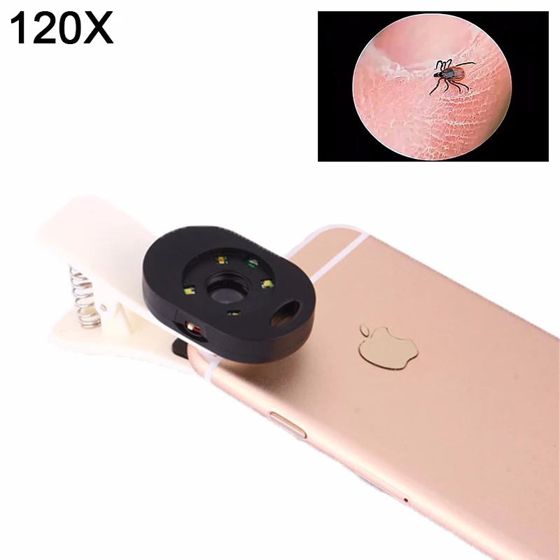 2017 120x macro lens with LED light Camera Mobile Phone lenses macro lentes For Xiaomi redmi 4 4X note4 MI5 MI5S MI6 NOTE2 MIX