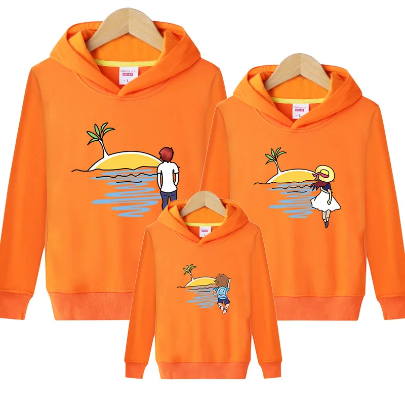 2019 Family Matching Outfits Cotton Hoodies Mom Dad Daughter Son Sweatshirt Autumn Family Clothes Mother Father Kids Hoodies (6)