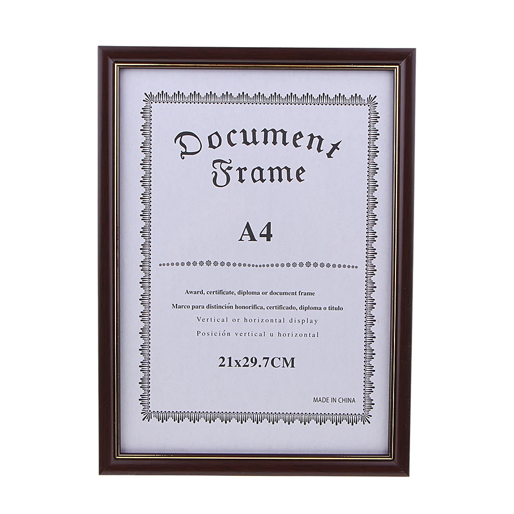 А4 нежная деревянная рамка дисплея-используется для диплома, сертификата, фото, искусства, картины, документов, рамки плаката