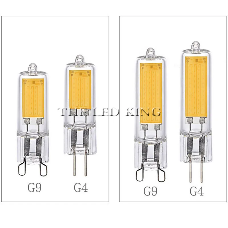 1X- 10X Mini G9 LED Bulbs 9W 12W 360 Degree Clear Glass Body Led Light COB Crystal Lamp Replace 25W 45W Halogen Lamp Bulbs 220V