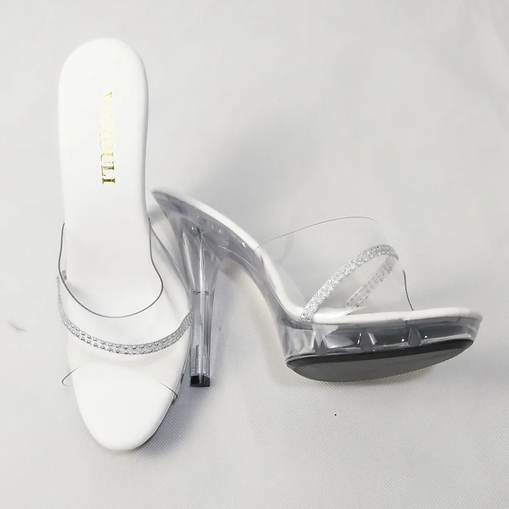 Туфли женские прозрачные на высоком каблуке 5 дюймов 13 см|stripper shoes|rhinestone stripper