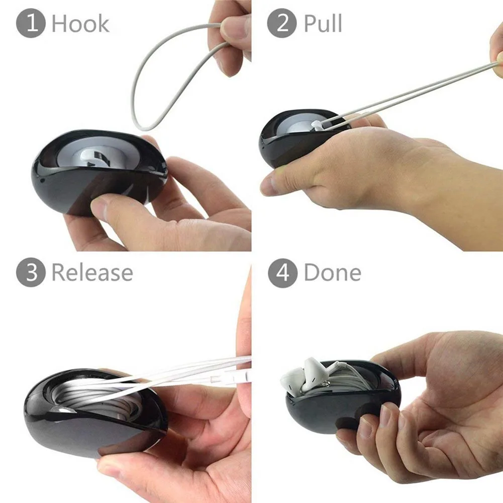 

Portable Earbuds Cable Wrap Case Silicone Earphone Wire Organizer Winder JR Deals