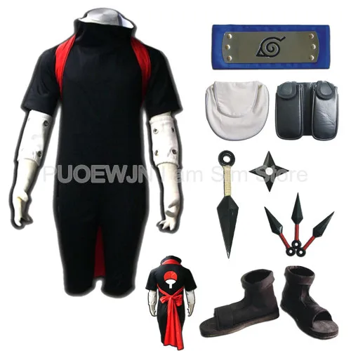 

2014 New Anime Uzumaki Naruto Sasuke Uchiha Cosplay Costume full set