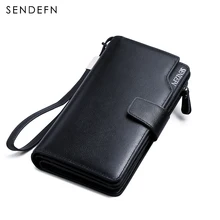 SENDEFN Luxury Genuine Leather Business Wallet Men Zipper Coin Pocket Long Men Purse Card Holder Male Wallet SENDEFN Luxury Genuine Leather Business Wallet Men Zipper Coin Pocket Long Men Purse Card Holder Male Wallet