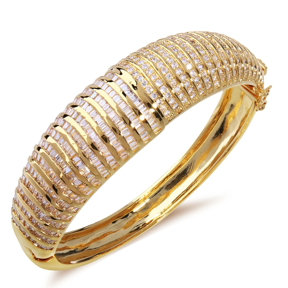 63mm simple bangle Bracelet America jewelry white cz luxury Bangle New