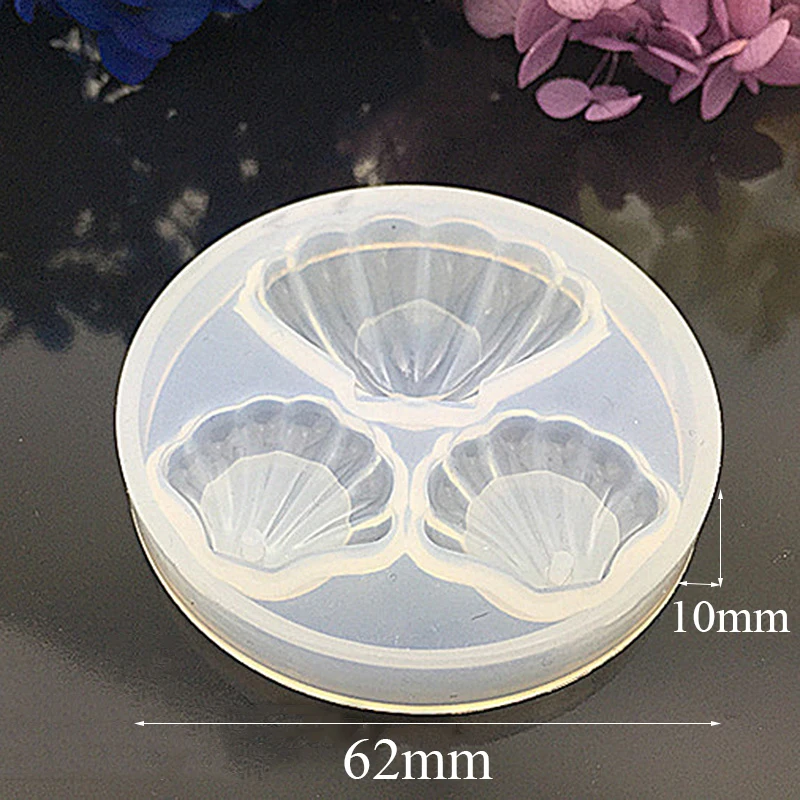 Силиконовая форма для торта в виде ракушки с отверстиями, инструмент для изготовления ювелирных изделий, ручная работа, кристалл, алмаз, эпоксидная полимерная для торта, формы