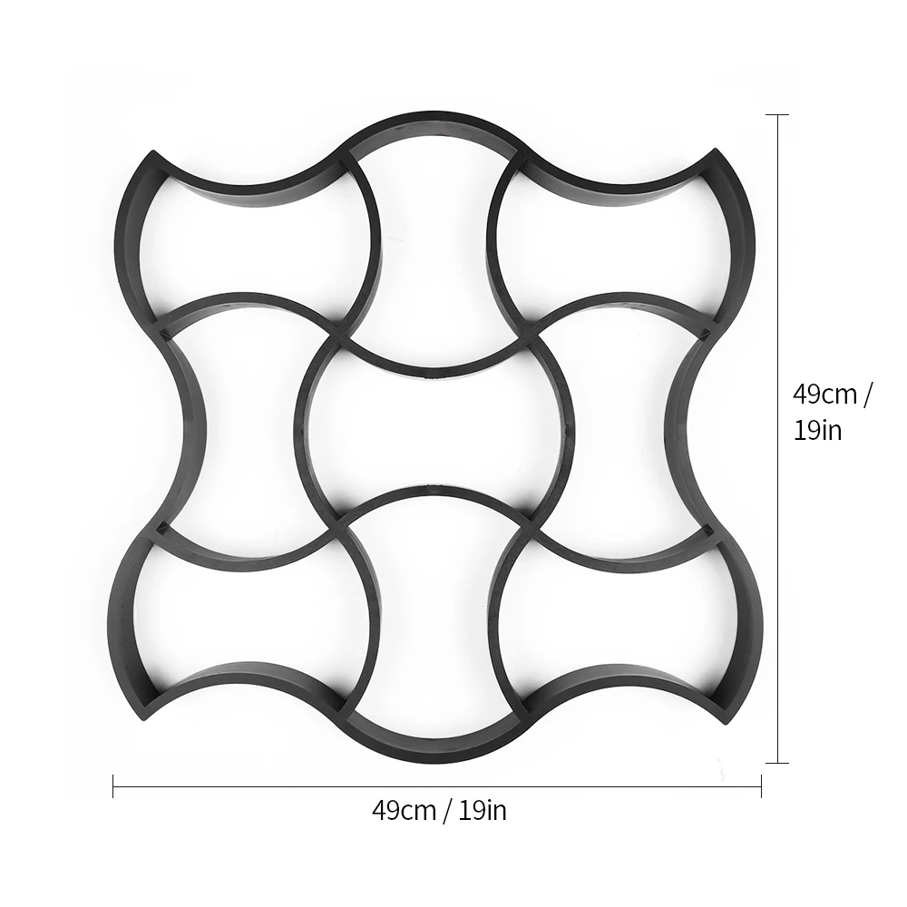 Reusable Paving Molds For Garden Paver Molds PP Resin Plastic Mold Border Maker Path Molder Cement Stone Design Concrete Molds - Цвет: Model I