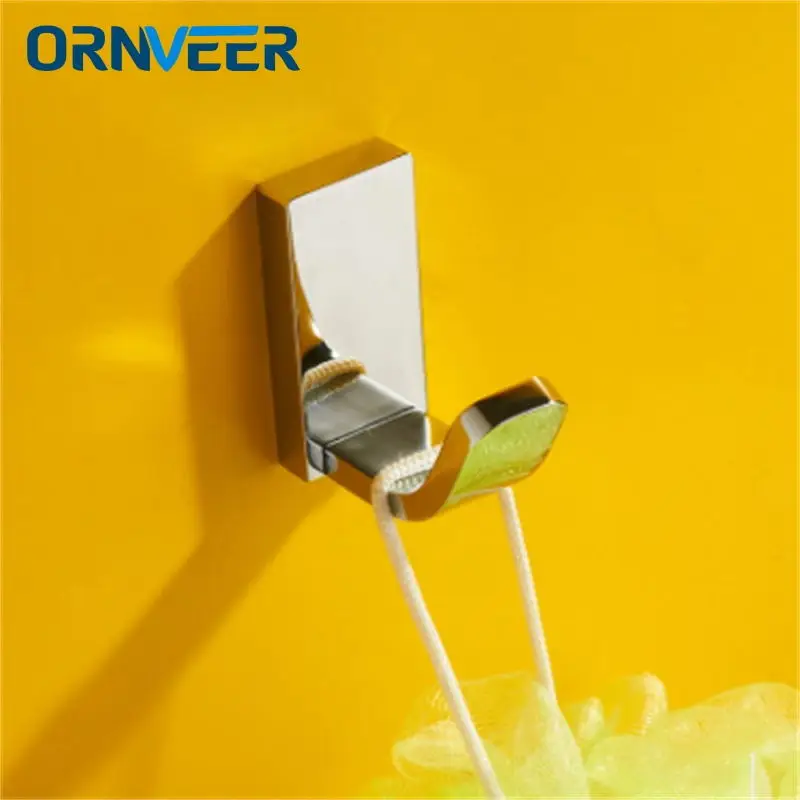 MordernSolidBrassClothesHangerCarvingGoldBathroomHatTowel