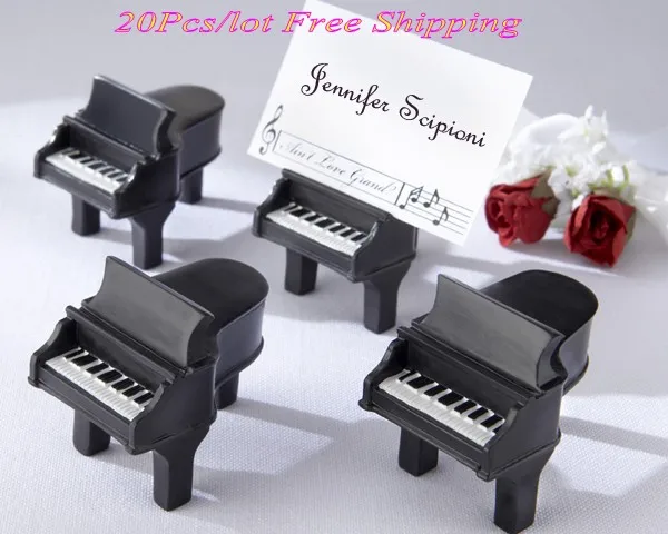 

(20 Pieces/lot) Wedding souvenirs of Piano Place Card Holders with Matching name Cards for musical Design Romantic Wedding Gift