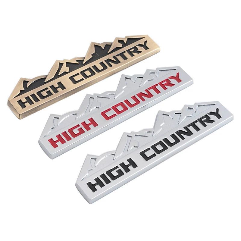 

Metal Car STicker HIGH COUNTRY Emblem Badge Logo Car Styling Body Decal For Jeep /Grand /Cherokee Black/Red/Bronze