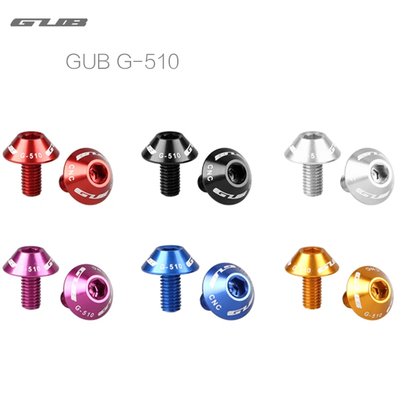 

1.3g 2pcs/box M5 12mm 7075 Aluminium Alloy Bottle Cage Bolts Bike Bottle Holder Skewers Cycling Bike Accessories 6colors