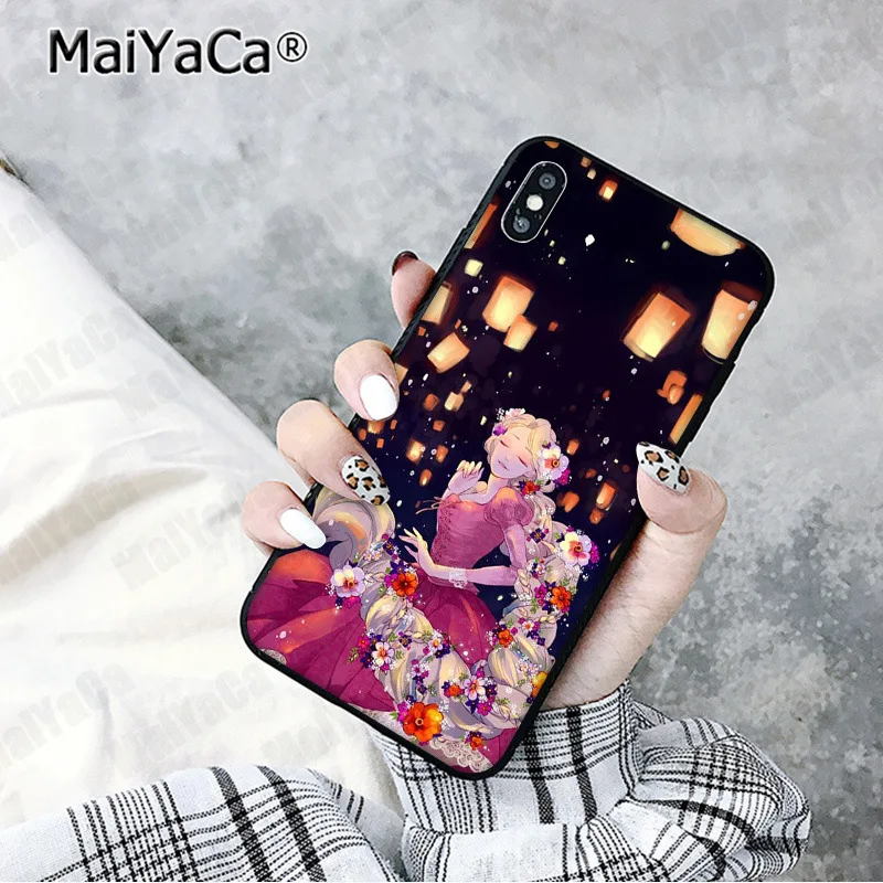 A11 MaiYaCa Русалка Ариэль запутанный Рапунцель прозрачный протектор DIY чехол для телефона для Apple iphone 11 pro 8 7 66S Plus X XS MAX 5S SE XR - Цвет: A11