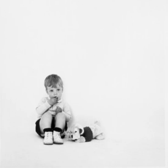 Baby boy looking sad Poster Print (24 x 36)