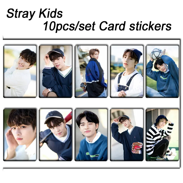 

10pcs/set Stray kids KPOP photo cards stickers album sticky adshesive kpop Stray kids lomo card photocard sticker SKD00705