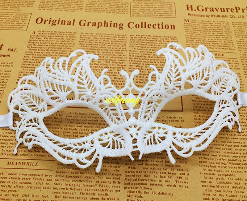 

300pcs/lot Halloween Girls Women Stereotyped Hard White Sexy Lady Lace Masks For Masquerade Party Fancy Dress Costume