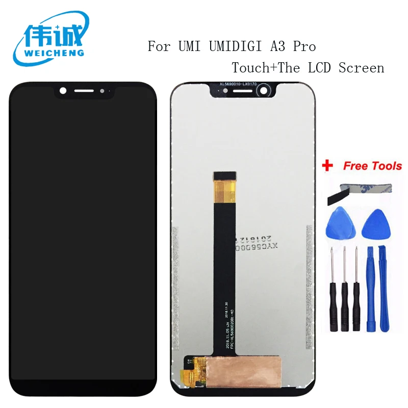 Skup WEICHENG dla UMI Umidigi A3 Pro wyświetlacz LCD i zestaw do naprawy ekranu dotykowego części z narzędziami do UMI Umidigi A3 + darmowe narzędzia