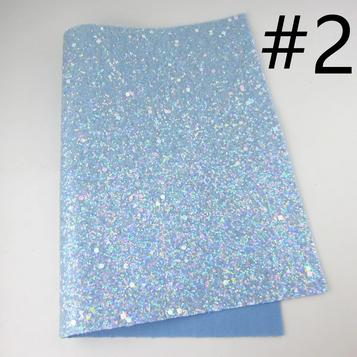 Chunky Glitter Fabric Leather For Shoes DIY Bows A4 Sheet 8"x11.8" 1piece DG010