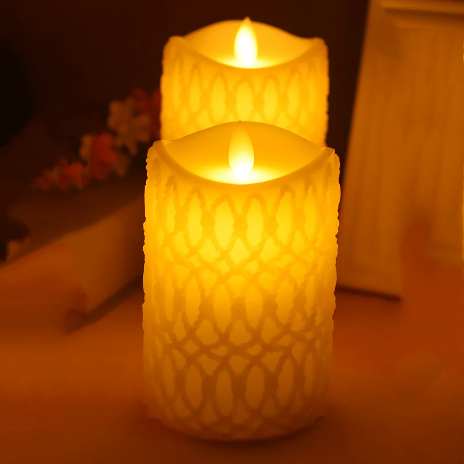 

flameless led candle made by paraffin wax powered by AA battery, Christmas candles, New year home decor.christmas lighting