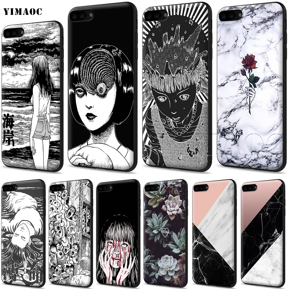 

YIMAOC Junji Ito Tees Horror Soft Silicone Case for iPhone 11 Pro XS Max XR X 8 7 6 6S Plus 5 5s se