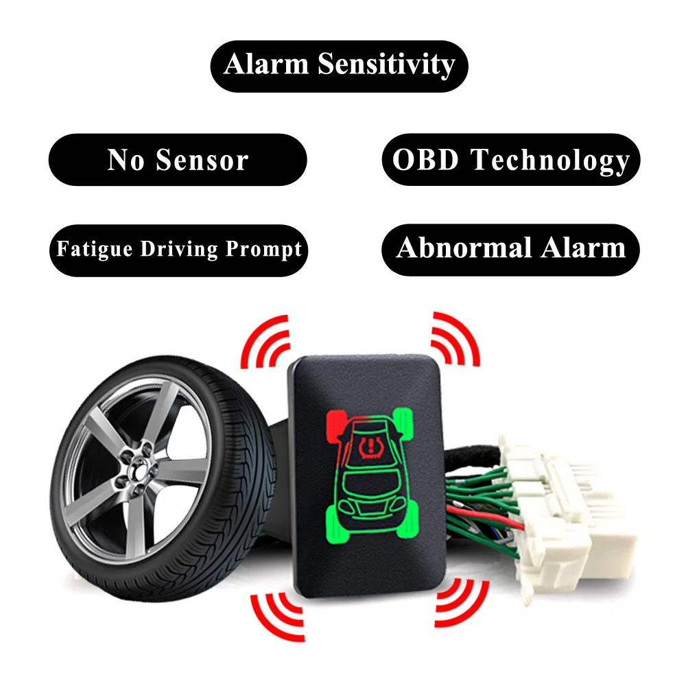 Цифровой дисплей монитор давления в шинах OBD TPMS Усталость вождения сигнализации безопасности устройства комплект для Mitsubishi Outlander Xpander