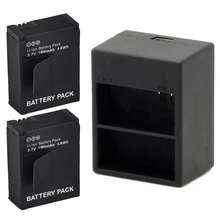 Best Buy 2Pcs 3.7V 1300mAh Digital AHDBT-201 Hero 3 Battery + Dual USB Charger For Gopro Hero 3 3+ AHDBT-201/301 camera accessories