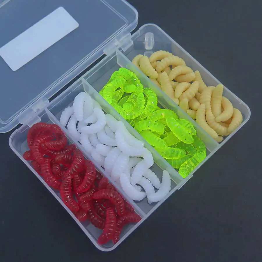 

100 pcs / box soft fishing lures worm lure worm bait size about 20mm