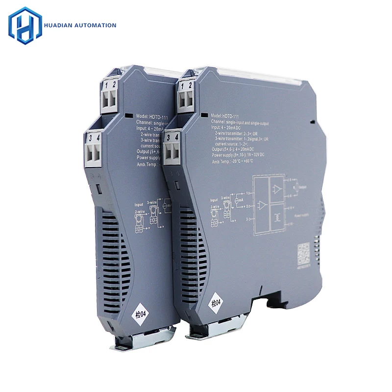 

4-20mA to 0-10V Signal isolator transmitter signal distributor transducer 0.1%F.S 1 in 2 out voltage current converter