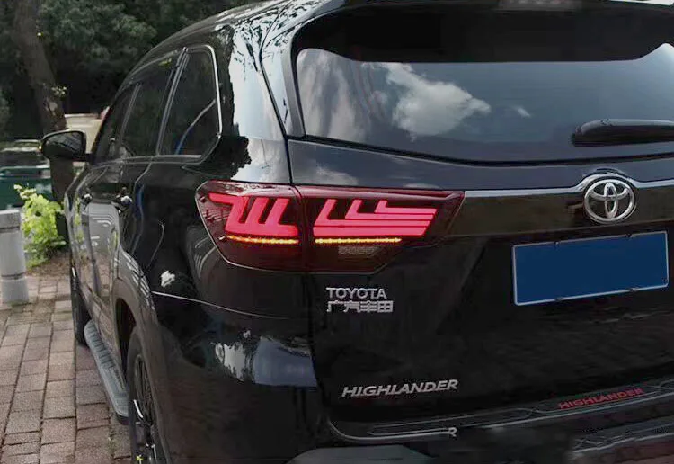 Автомобильный Стайлинг задние фары чехол для Toyota highlander highlander задние фонари светодиодный Taillghts задний фонарь светодиодный DRL