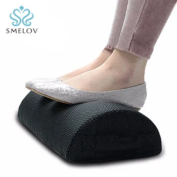 

comfort Half Cylinder Foot Rest pillow Cushion memory foam Foot leg knee Pain Relief message pillow Pad for home office black