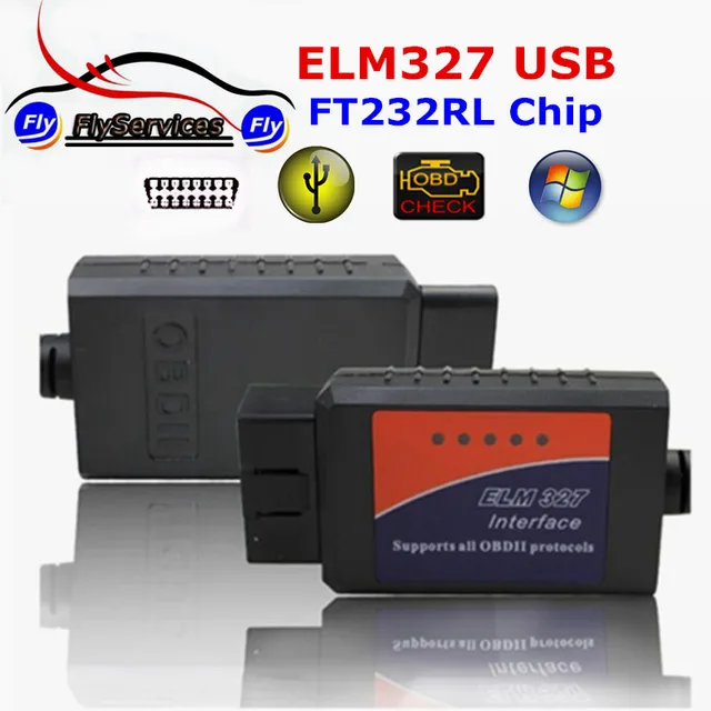 Best Offers New Arrial OBD2 USB ELM327 With IMPORTED FT232RL Chip ELM 327 USB Interface Auto Code Reader OBD Scanner For Multi-brand Cars