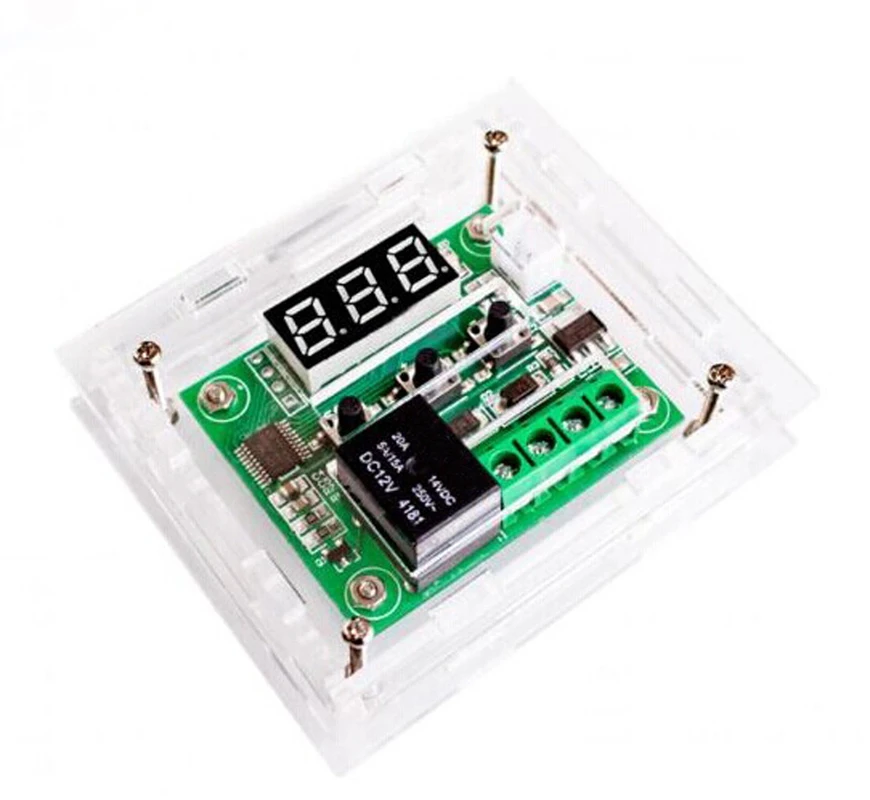 HX26C011  W1209 DC 12V Blue LED Digital Thermostat Temperature Control Thermometer Thermo Controller Switch Module + NTC Sensor +case 1 (1)