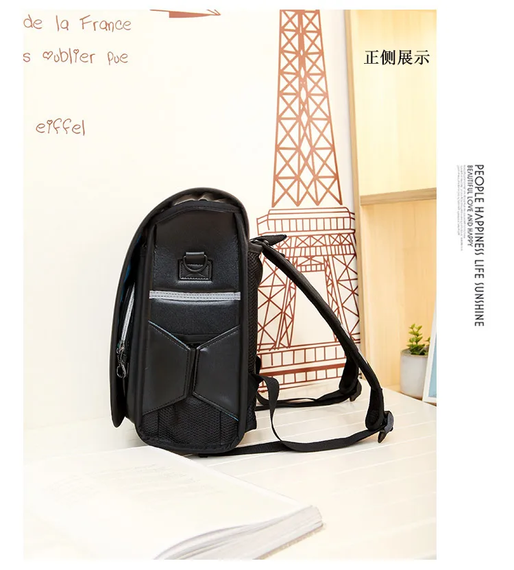 Coulomb Japanese Kids Primary School Backpack Waterproof PU Student Children Boys Load Shedding orthopedic Backpacks Daypack (11)