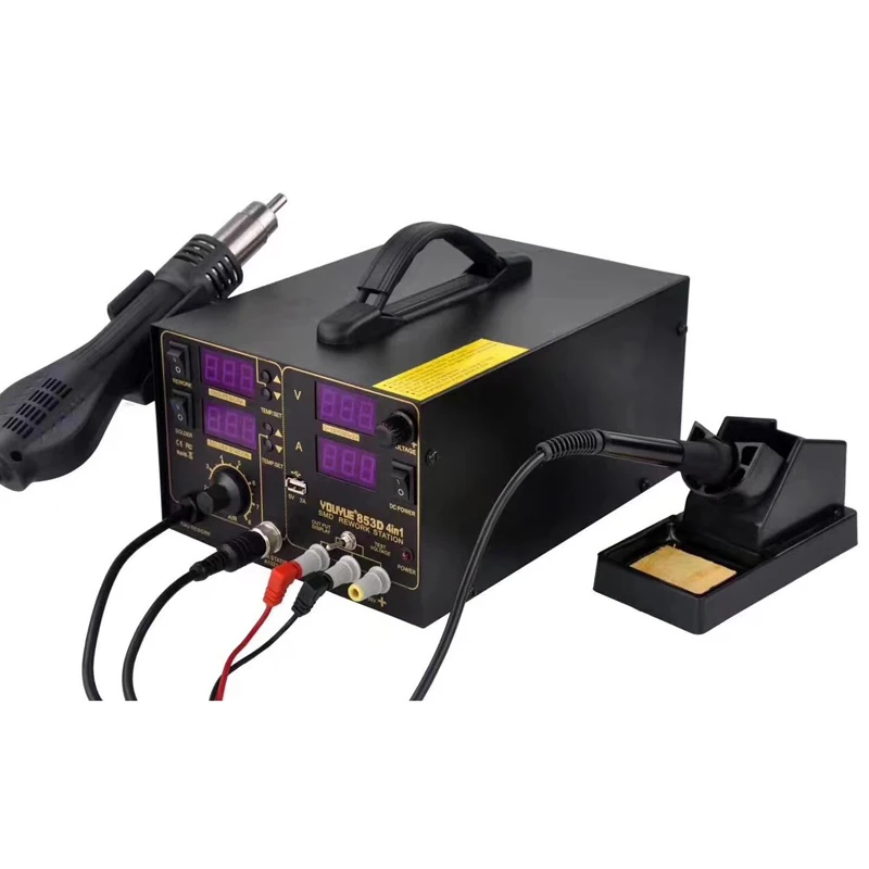 YOUYUE 853D 4 In 1 Soldering Iron DC Power Supply Bga Rework Soldering