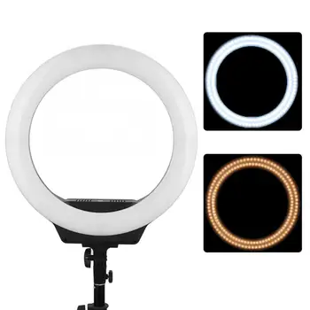 

16 Inch 38W Bi-color 3000-6500K Dimmable Make Up LED Ring Light with LCD Display USB Port